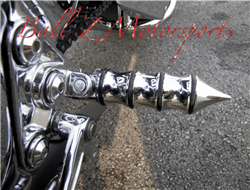 Chrome Hayabusa GSXR Spike Front Foot Pegs