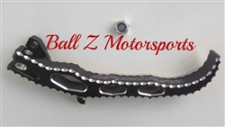 Hayabusa Custom Black/Silver Diamond Ball Cut & Engraved Short Lowered Kickstand