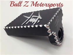 99-07 Hayabusa Custom Black Anodized 3D LARGE Ignition Switch Cover/Cap w/Silver Ball Cut Edges & Engravings