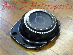 Custom Black Anodized Hayabusa See Through Wicked Clutch Cover "Clear"